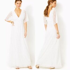 NWT Lilly  Pulitzer parigi lace maxi white dress